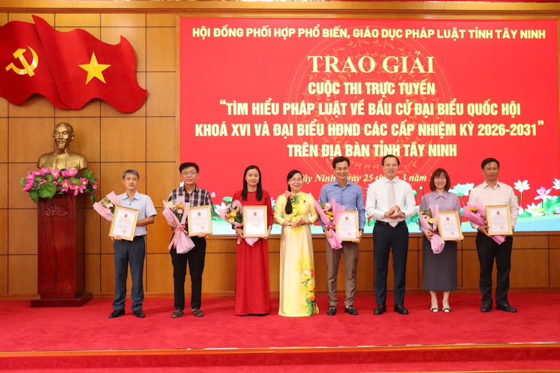 Tây Ninh: Gần 48.000 thí sinh tham gia Cuộc thi tìm hiểu pháp luật về bầu cử