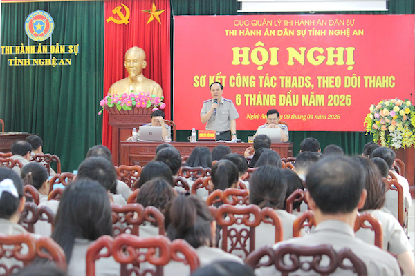 Thi hành án dân sự Nghệ An ghi dấu trong nửa "chặng đường" năm 2026
