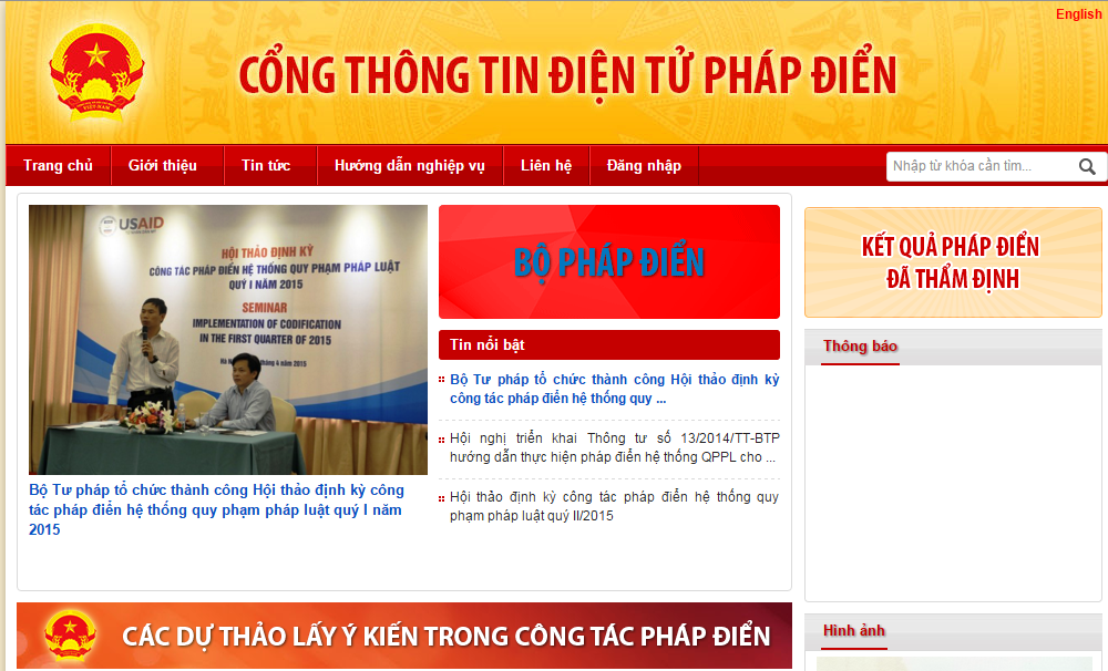 Tổ chức triển khai hoạt động của Cổng thông tin điện tử pháp điển 