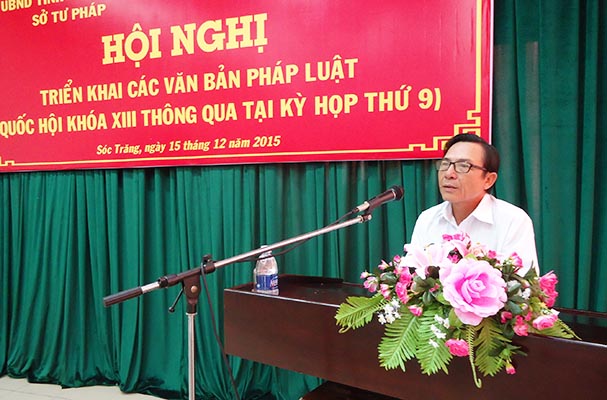 Sóc Trăng: Hội nghị triển khai các văn bản pháp luật