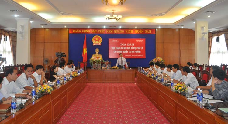Tọa đàm khảo sát thực trạng nhu cầu hỗ trợ pháp lý cho doanh nghiệp tại Tuyên Quang và Vĩnh Phúc