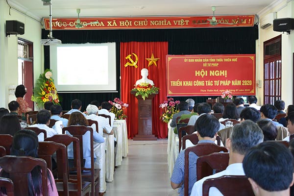 Sở tư pháp tỉnh Thừa Thiên Huế triển khai công tác tư pháp năm 2020