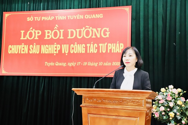 Sở Tư pháp tỉnh Tuyên Quang tổ chức bồi dưỡng chuyên sâu nghiệp vụ  công tác tư pháp
