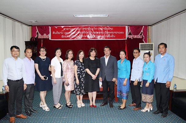 Đoàn công tác của Học viện Tư pháp làm việc tại Học viện Tư pháp quốc gia Lào